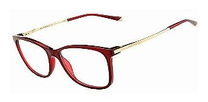 Óculos De Grau Ana Hickmann Ah6264 T01 Vermelho Dourado