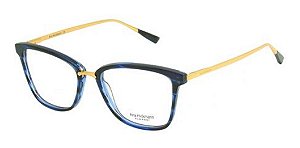 Óculos De Grau Ana Hickmann Ah6351 E03 Azul Mesclado Dourado