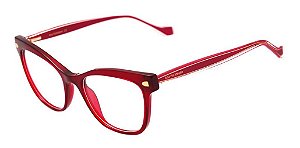 Óculos Armação Ana Hickmann Ah6366i T04 Feminino Vermelho