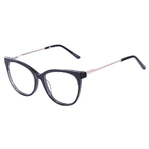 Óculos Armação Evoke EVK RX55 H01 Preto Acetato Feminino