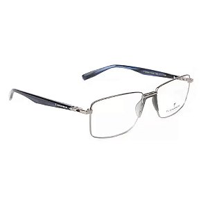Óculos Armação T-Charge T1338 02B Metal Cinza Masculino