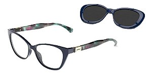 Óculos 2 Em 1 Colcci Bandy 2 Azul Com Clip-on Lente  Escura