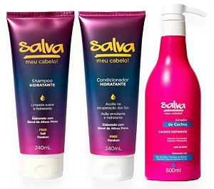 TRIO LAVA E ATIVA OS CACHOS (com ativador de 500ml)