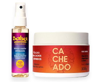 Tônico Capilar Antiqueda 60ml + Máscara Hidronutrição Cachos + Definidos 300g