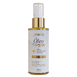 Óleo Capilar de Argan 60ml – Finalizador com Brilho Intenso, Hidratação e Proteção Térmica