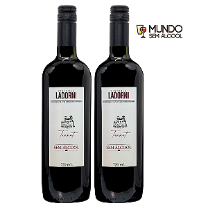 Combo de Vinho La Dorni Tannat Sem Álcool - 2 Uni. Garrafa 720 ml - Brasil