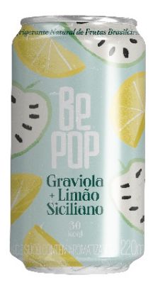 LANÇAMENTO - Refrigerante BePop Blondine - Graviola + Limão Siciliano 220ml