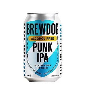 [LANÇAMENTO] Cerveja Sem Álcool BrewDog Punk IPA - Lata 330 ml - Escócia
