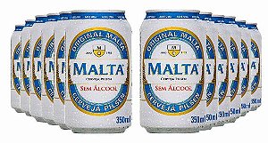 Cerveja Sem Álcool Malta Pilsen - Lata 350 ml - Brasil - 12 unidades