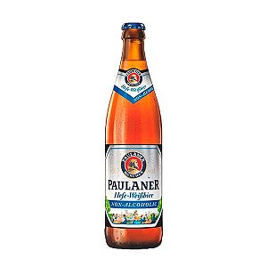 Cerveja de Trigo Sem Álcool Paulaner Hefe Weissbier Alkoholfrei - Long Neck 500 ml - Alemanha