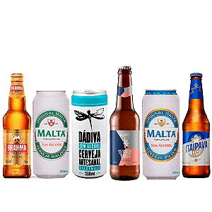 Kit de Cervejas Sem Álcool - As Brasileiras - 6 Unidades - Nacional