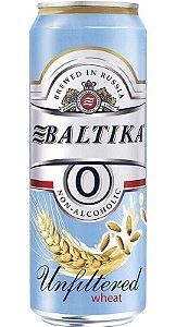 Cerveja Baltika 0 de Trigo Sem Álcool - Lata 450 ml - Rússia