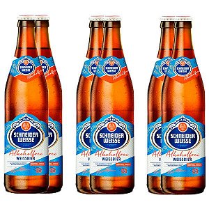 Pack de Cerveja de Trigo Sem Álcool Schneider Weisse TAP 3 Alkoholfrei - 6 UN Long Neck 500 ml - Alemanha