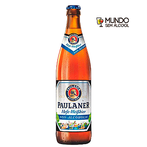 Cerveja de Trigo Sem Álcool Paulaner Hefe Weissbier Alkoholfrei - Long Neck 500 ml - Alemanha