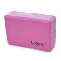 BLOCO DE YOGA - 22,8X15,2X7,6CM - COR ROSA - LIVEUP SPORTS