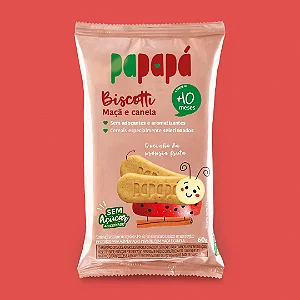 Biscoito infantil Papapa Biscotti com maca e canela 60g