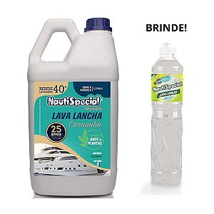 LAVA LANCHA COM CERA 5L (20 LAVAGENS) NAUTISPECIAL + BRINDE LIMPA LOUÇA