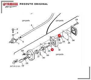 PALHETA DA BOMBA MECÂNICA YAMAHA 15 / 40HP