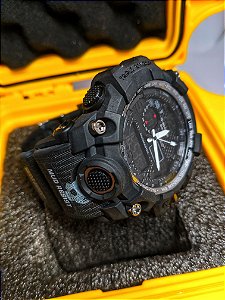 Relógio Militar G-Shock Camuflado Preto digital /analógico - a prova d'agua  - Relógios no atacado