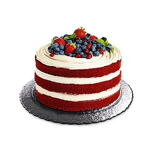 D213 -PRATA - 10 unid - Cake Board Slim 33,5 cm prata para bolos confeitados