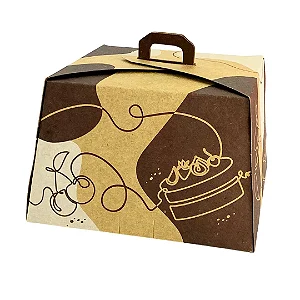 PD20K  - 25 unid - Embalagem para bolos em papel kraft de até 1,0 kg