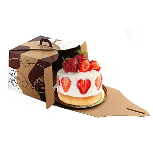 PD20K - 25 unid - Embalagem para bolos em papel kraft de até 1,0 kg