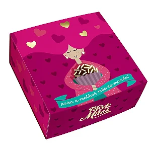 PD121Q-23 - 25 unidades - Embalagem para 4 brigadeiros - Dia das Mães