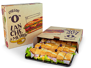 PD3-PD15 - 50 unid - Caixa para lanche de metro para delivery -