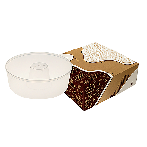 25 unid -  Kit Forma para pudim modelo RETRÔ forneáveis 1100 ml com a Caixa padrão