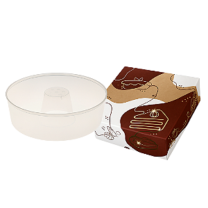 25 unid -  Kit Forma para pudim modelo RETRÔ forneáveis 1100 ml com a Caixa Premium