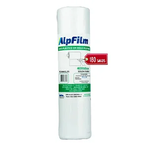 Bobina Saco Plástico Picotado em rolo 40 cm x 60cm x 24 micras por parede (equivalente a 0,024mm) – 180 sacos por rolo