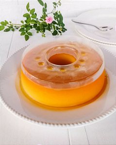 PW53/TWH- RETRÔ - 64 unid - Forma para pudim modelo antigo forneáveis 1100 ml com tampa pet