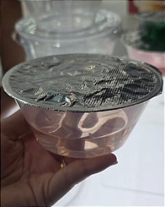 10 un – Forma para Pudim 300ml Forneável com Tampa e Selo de Alumínio Wer