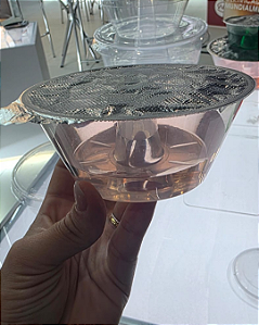 5 un – Forma para Pudim 500ml Forneável com Tampa e Selo de Alumínio Wer