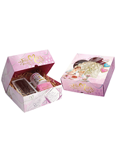 PD64-MAE-26- 25 unid - Caixa para Torta que cabe Pudim de 1100 ml da Wer