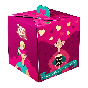 PD110-MAE23-100 unid - Embalagem para pequenos bolos, altos e confeitados - Dia das Mães