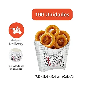 F2 - 100 unid - Embalagem para batata fritas e pequenas porções padrão