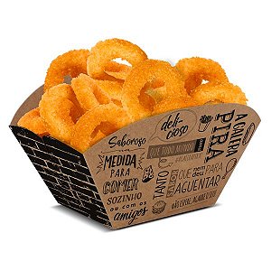 F5K - Embalagem Kraft para Porções e Lanches – 100 unidades