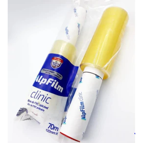 1 un – Manopla PVC com Rolo Giratório Filme Antibacteriano 12cm x 70m Alpfilm Clinic
