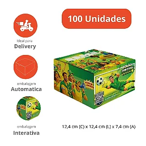 H6 - 100 unid - Embalagem para Hamburguer, lanche com fundo automático COPA