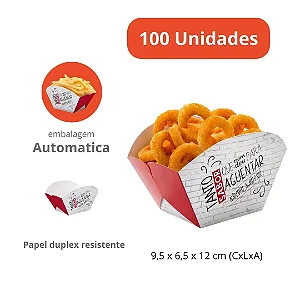 F5 - Embalagem Barca para Porções e Lanches – 100 unidades