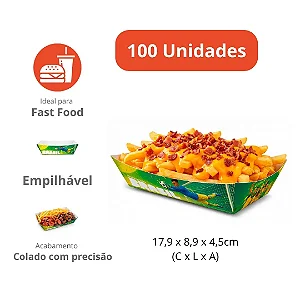 FT05- 100 unid - Bandeja para comida com molho descartável 600g Copa