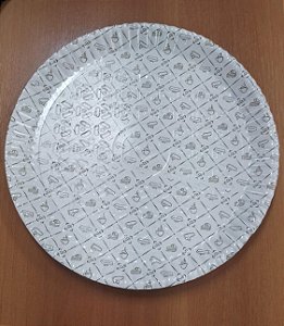 PD210A - 100 unid - Pratos reforçados para bolo e tortas 21 cm