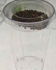 Copo 500 ml + Reta sem furo + Berço separador - Pct 5 unid