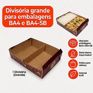 DGBA4- 100 un – Divisória Grande para Caixa Box Kraft BA4 e BA4-SB