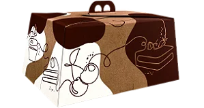 PD30k - 50 unid - Embalagem para bolos retangular com alça de até 1,5kg