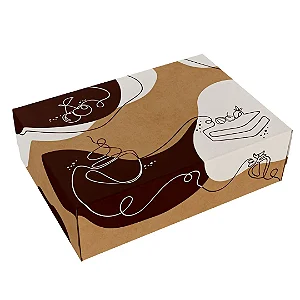 PD29K  - 25 unid - Embalagem para bolos tipo maleta  6,0 kg a 7 kg