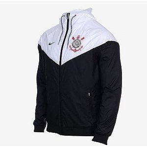 Jaqueta Corta Vento Corinthians Preto e Branco