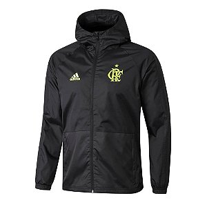 Jaqueta Corta Vento Flamengo Preto e Verde