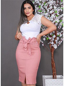 Vestido Rosa Pink Plus Size - Donna Vanda Modas